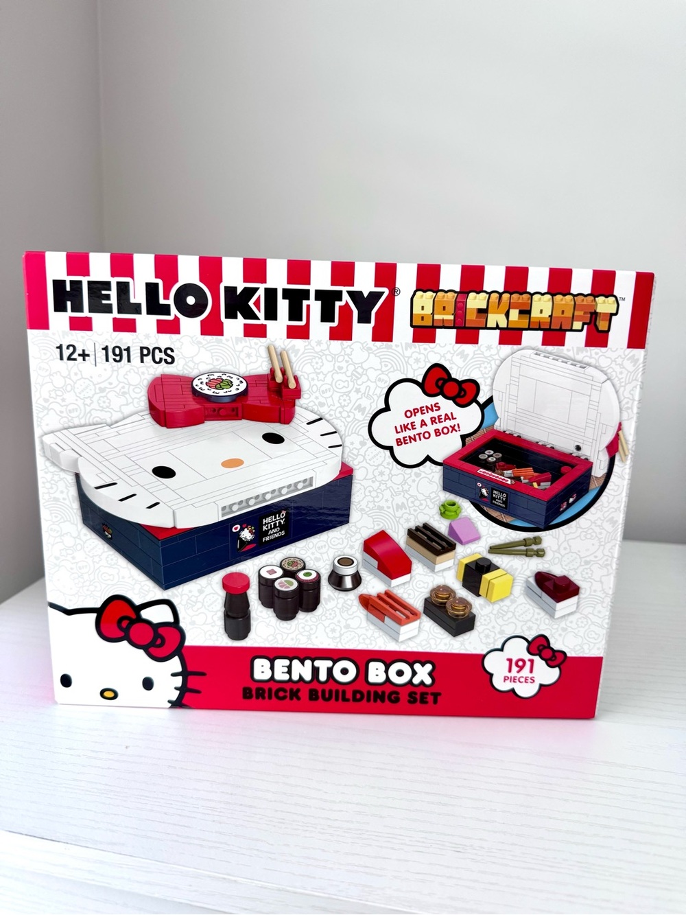 Hello Kitty x Brickcraft Sushi Bento Box Brick Building Set 191 pcs 12+